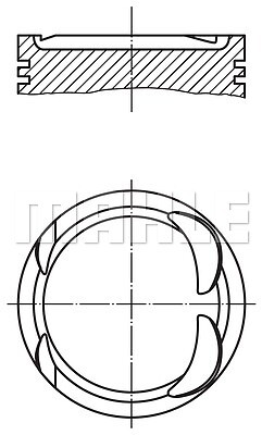 Pistone mahle 021 00117 - mahle, pi